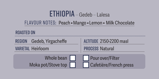 Ethiopia - Gedeb Lalesa Single Origin Coffee Beans