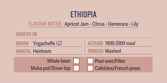 Ethiopia Yirgacheffe Single origin Coffee Beans